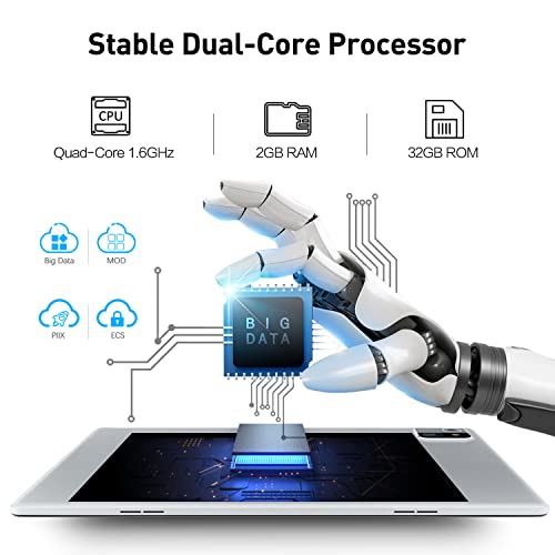 Okaysea Tablet 10.1 Inch Quad-Core 32Gb Android 12 Ips Hd Display 5000Mah Tablets (Sliver) #TOP2