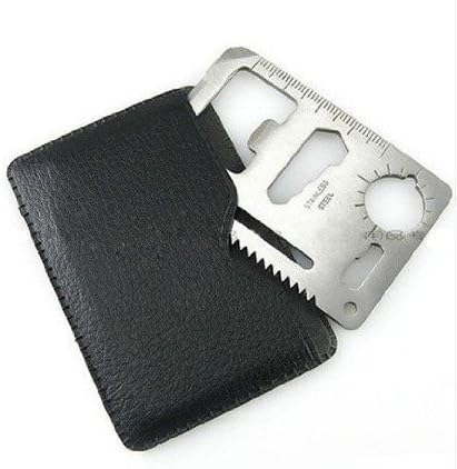 Kidsgenie 11-in-1 Outdoor Multi-Function Mini Emergency Survival Credit Card Camping Tool