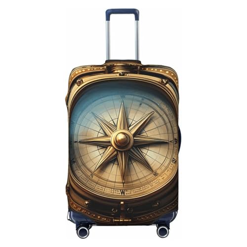 Vintage World Maps Elastic Travel Luggage Cover, Washable Spandex Suitcase Protector, Anti-Scratch Fits 18-32 Inch