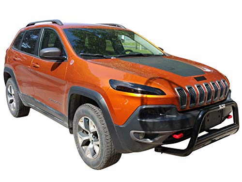 Vanguard Black Powdercoat Classic Bull Bar | Compatible With 14-22 Jeep Cherokee #TOP4