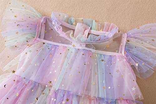 NNJXD Little Girl Tutu Dress Tulle Ruffles Flower Girls Wedding Party Dresses3