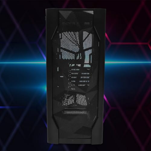 Gabinete Gamer para Computadora ATX Full Tower con Panel Lateral de Cristal Templado, Negro con Diseño Frosted Crystal, Adecuado para Oficina y Hogar miniatura 5