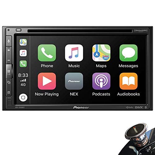 PIONEER AVH-2500NEX in-Dash 2-DIN Touchscreen DVD/MP3 Stereo Receiver with Bluetooth, Apple CarPlay, and Android Auto Compatibility + Magnet Phone Holder