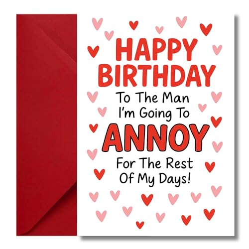 LimaLima Boyfriend Birthday Card Funny Man I'm Going To Annoy Design