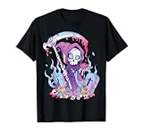 Pastel Goth Creepy Death Grim Reaper Kawaii Occult Menhera T-Shirt Small
