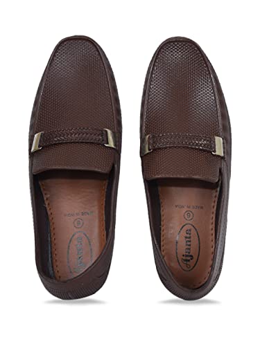 Image of AJANTA Men's Slip-on PVC Loafer | Waterproof & Rain Shoes| Slip Resistant Flexible Outsole | Lightweight Formal Moccasins for Office & Party