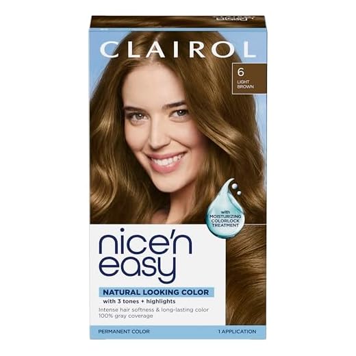 Clairol Nice'n Easy Permanent Hair Dye, 6 Light Brown Hair Color, Pack of 1