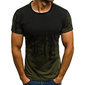 heren sportshirt Herentrend met Korte Mouwen Zacht Bedrukt T-shirt Losvallende Actieve Vesten voor Yoga, Vakantie…