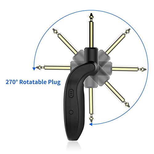 Lekato Wireless Guitar System 2.4Ghz Wireless Audio Electric Guitar Transmitter Receiver Digital Guitar Transmitter And Receiver Built-In Rechargeable Lithium Battery For Electric Guitar Bass #TOP4