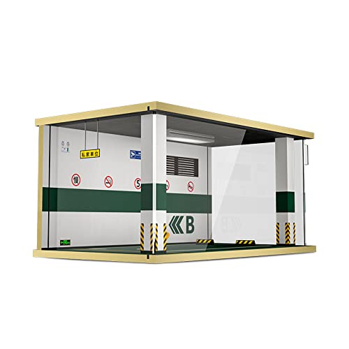 WANLIAN Vitrina acrílica, Vitrina con iluminación LED, Exhibición y protección de Juguetes de Modelos de automóviles y Modelos de Autos fundidos a presión coleccionables (1:18)