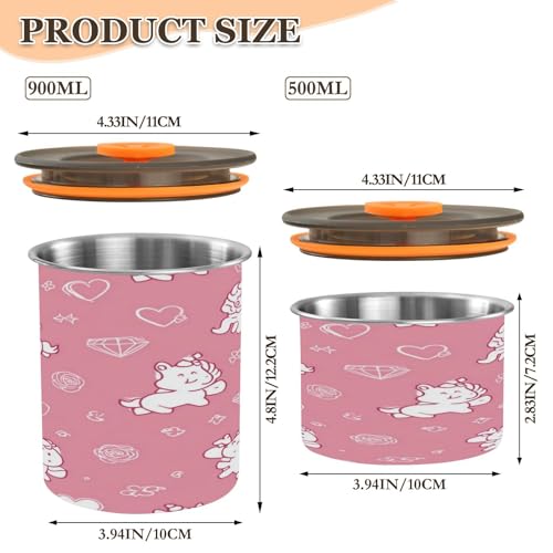 Contenedor hermético para café 900ml acero inoxidable miniatura 2
