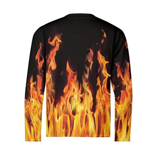 WELLFLYHOM Pullover Tops Mens Long Sleeve Graphic Tee Shirts Casual Crewneck T-Shirt Athletic Workout Top3