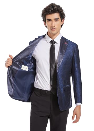 Lucky Paisley Dinner Jacket, Skinny Fit, Two Button Closure, Notched Lapel3