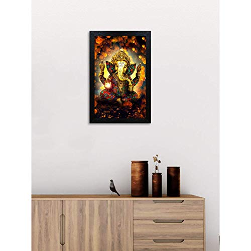 Nobility Ganesha Framed Painting Ganesh Wall Art Decor Statue Idol Decoration For Home, Living Room, Office, Wedding Return Gift Items For Friends Or Family #TOP1