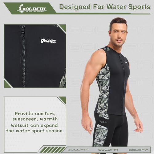 GoldFin Mens Wetsuit Vest 2mm Neoprene Wet Suits Tops miniatura 4