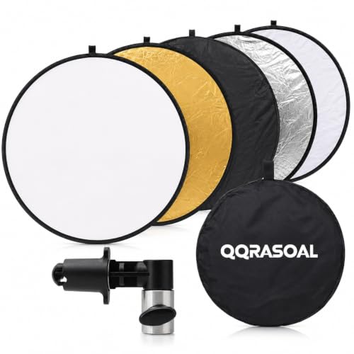 Image of Large 5 in 1 Reflector Photography, 51in /130cm Photo Reflector with Clip