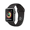 Apple Watch Series 3 [GPS 38mm] Smart Watch w/Space Gray Aluminum Case & Black Sport Band. Fitness & Activity Tracker, Heart Rate Monitor, Retina Display, Water Resistant