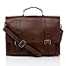 Produktbild SID & VAIN Aktentasche echt Sattel-Leder Bristol groß Businesstasche Bürotasche Laptoptasche Laptopfach 15.6" Ledertasche Herren braun