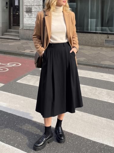 Image of Casly Lamiit A-Line Midi Skirts for Women Business Skirt