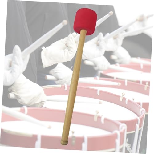 Martillo grande de espuma con mango de madera para bombo miniatura 5