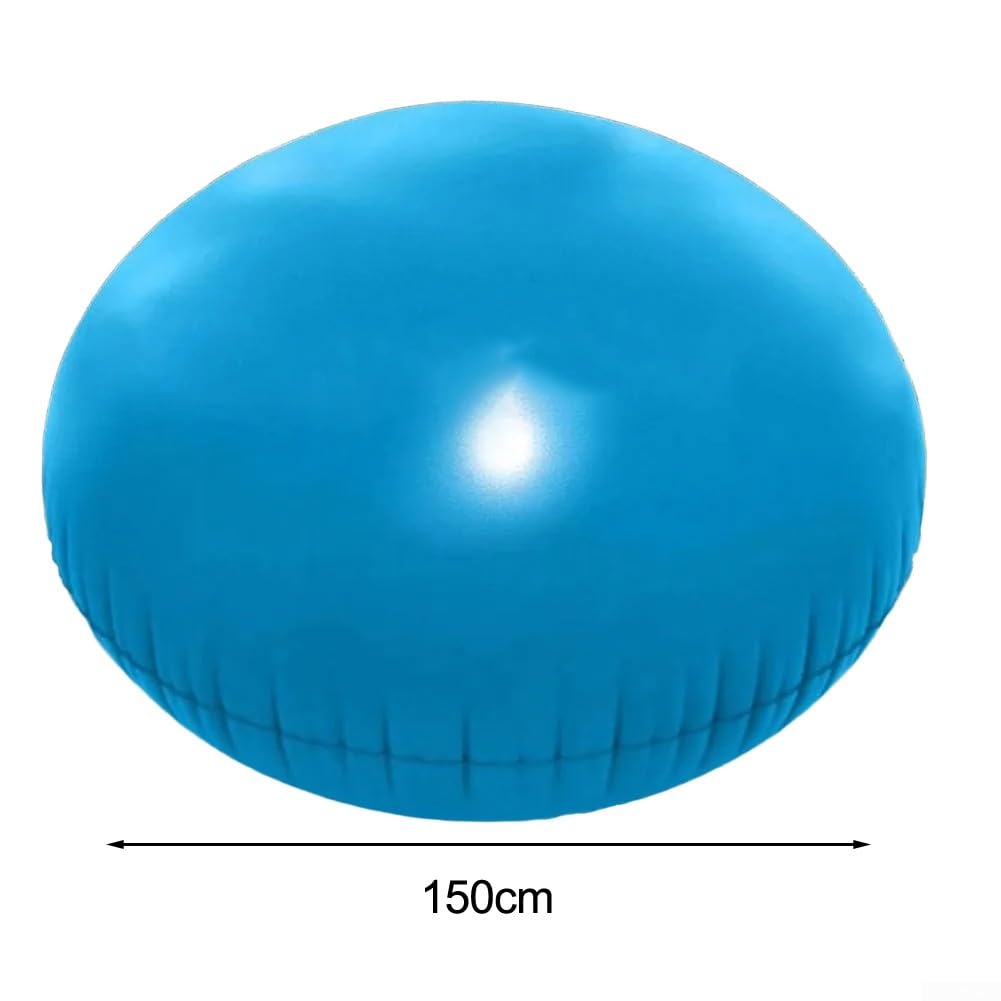 Cojín de piscina de invierno, almohadas redondas inflables de invierno, almohadas de piscina de ecualizador de hielo para piscinas sobre el suelo (150 cm + cuerda)
