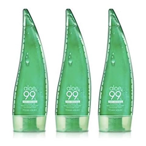 Holika Holika Aloe 99% Soothing Gel with 99% Aloe leaf juice from pristine Jeju Island (55ml x 3) set Cover
