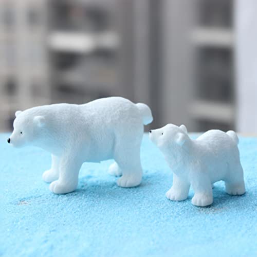 TOYANDONA 8 Unidades Estátua De Animal Figuras De Animais De Natal Pequenas Estatuetas De Urso Estat