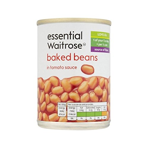 Baked Beans in Tomato Sauce essential Waitrose 400g Pack