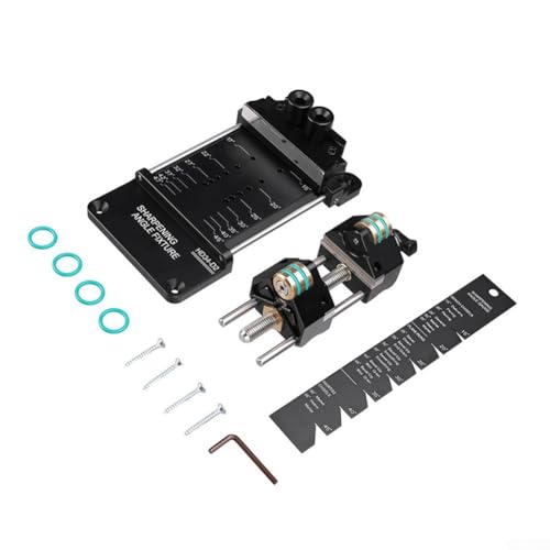 Yuanpgky Hongdui - Juego de sacapuntas angulares para carpintería para afilar cinceles y cepilladoras con rango interno de cabezal de corte de 5-70 mm, aleación de aluminio de tres piezas