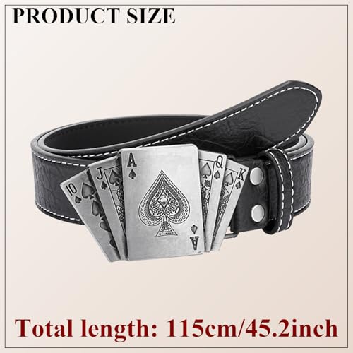 Skull Leather Belt, Waist Band Metal Skeleton Buckle Studded Rivet Belt Western Y2K Decorative Waistband2