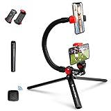 Fotopro Flexible Phone Tripod Rig, Waterproof Smartphone Tripod for Video Vlogging Live Streaming...