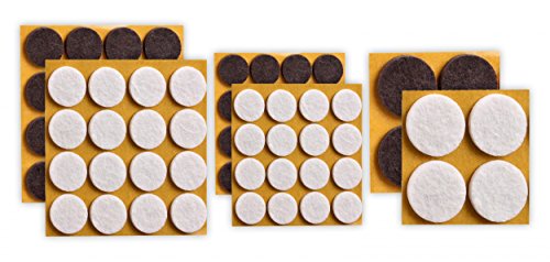 Preisvergleich Produktbild haggiy Filzgleiter - Möbelgleiter selbstklebend, 3 mm stark, SET rund (80-teilig)