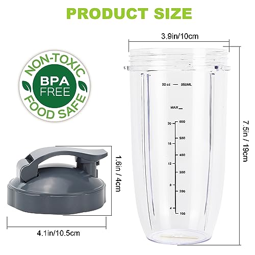 32 oz Blender Cups Replacement for Nutribullet 600w Pro 900w Blender 2 Pack by Feilifan - Used condition - Image 2