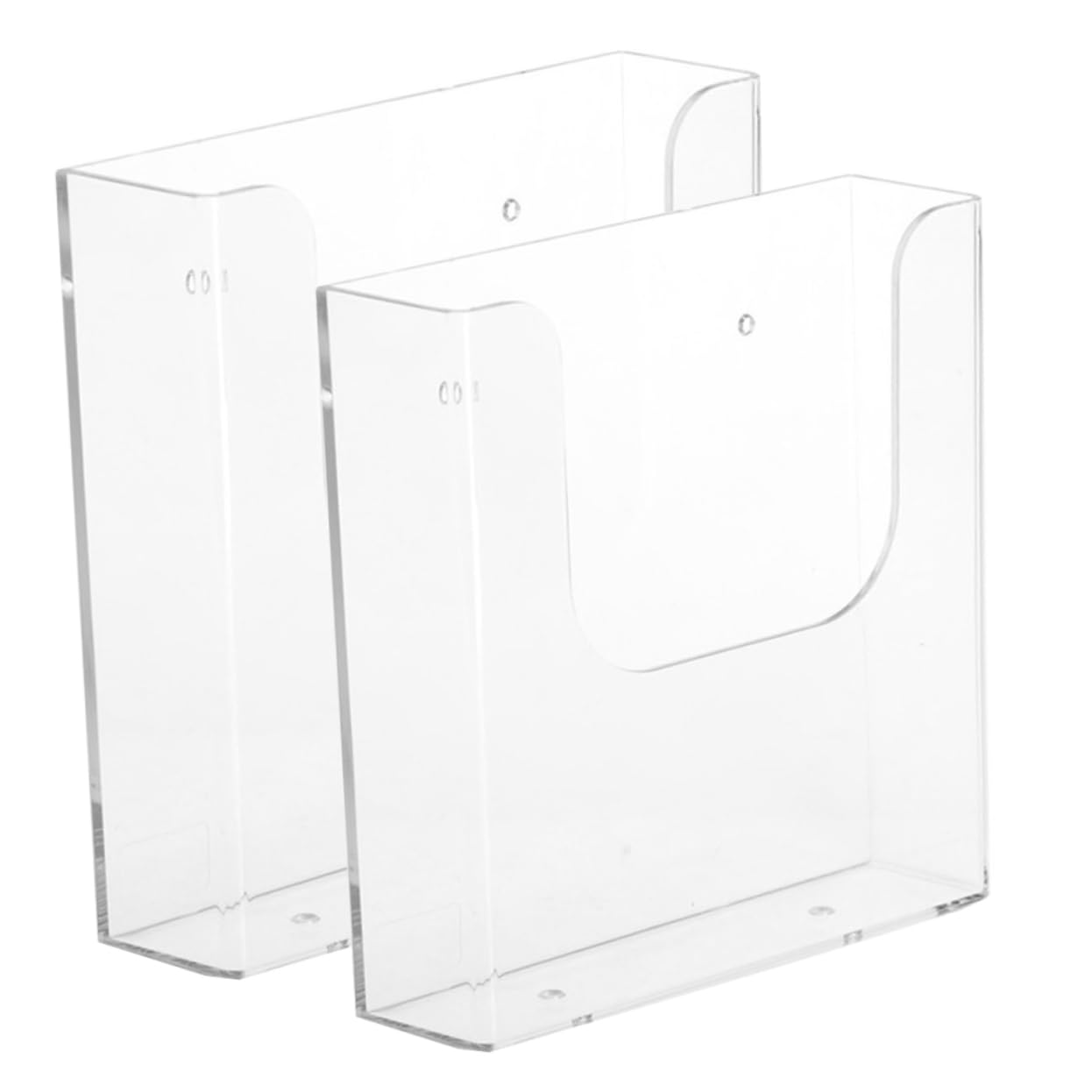 HOMSFOU 2 Piezas Soporte de Pared Folletos y Organizador Colgante Transparente Oficina y Estante de Exhibición de Archivos y Carteles