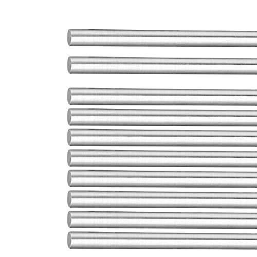 [10pcs/Pack] 8mm x 200mm Linear Motion Rod Shaft Guide, 10PCS 8mm Steel Rod for 3D Printer and CNC Machine (Diameter:8mm, 200mm / 7.874 inch)