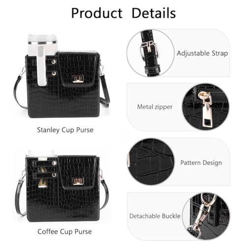 Image of Stanley Purse Cup Holder Bag Crossbody Water Bottle Purse for 40oz Tumbler