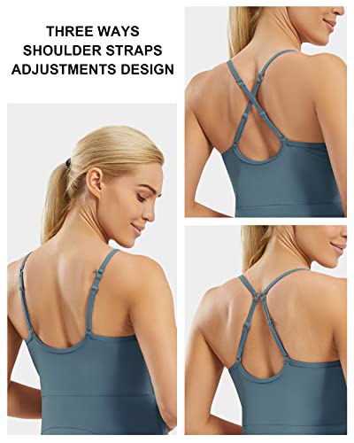 Tennis Dress Athletic Dress With Built In Bra& Shorts Pockets Workout Golf Exercise Dresses For Women Blue Medium #TOP1
