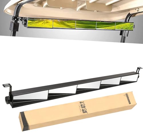 10L0L Universal Golf Cart 5 Panel Mirror for Yamaha EZGO Club Car, Eliminate Blind Spots Wide Angle Rear View Mirror