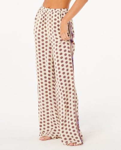 Rip Curl Women’s Cala Nights Wide-Leg Beach Pants – Lightweight Print Pull-On Trousers3