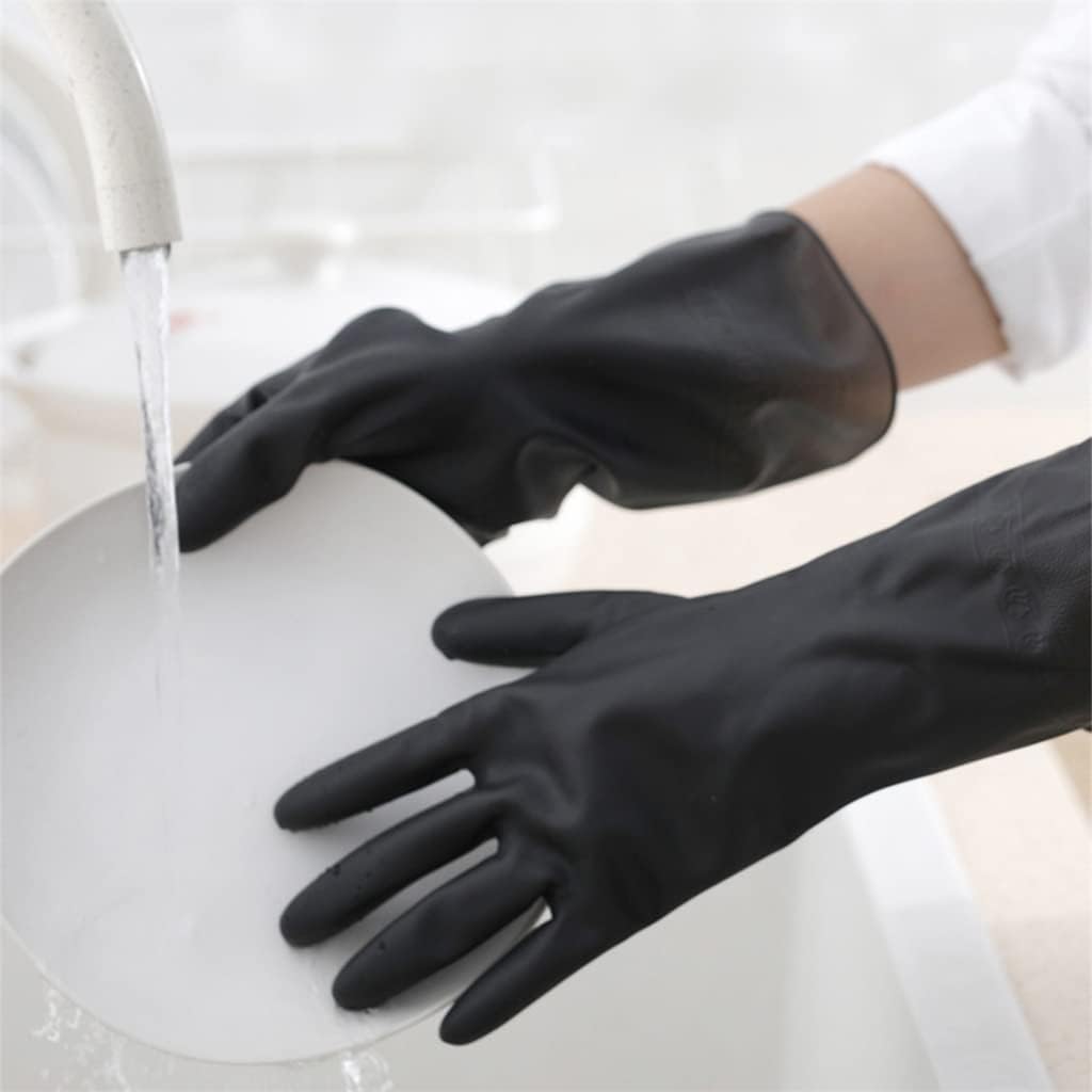 1 Pair Gloves Home Washing Cleaning Garden Kitchen Dish Fingers Rubber Dishwashing Household