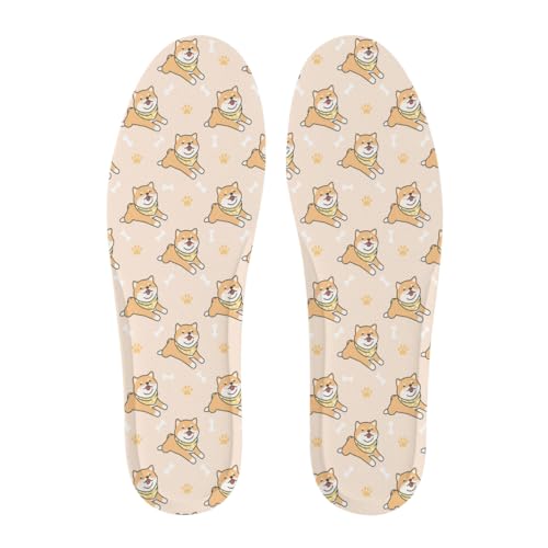 胡麻と黒 萌え 柴犬 犬柄 インソール 靴 クッション 中敷き 低反発 軽量 通気性 汗を吸収する 柔らかい 快適 大きいサイズ 摩擦防止 洗える スポーツシューズ バスケットボールシューズ サッカーシューズ用 普段は 四季を通じて 男女兼用