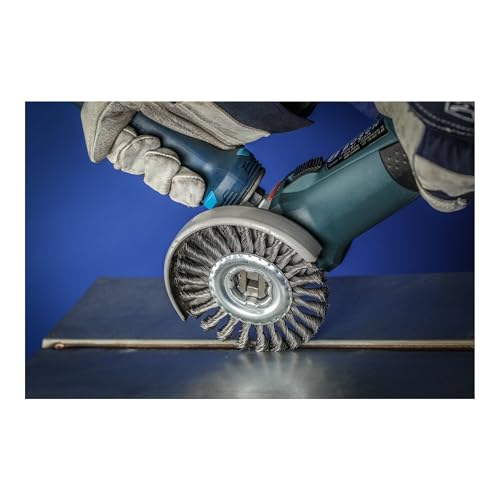 Image of PFERD Pipe, Round Brush, 125 x 6 mm, Knotted, 0.50 mm Steel Wire, X-Lock (22.23 mm), 43302521 - for Quick and Comfortable Tool Changes