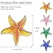 H&D HYALINE & DORA Amber Blown Glass Starfish Figurine Miniature Ocean Animals Collectible Figurine Tiny Glass Starfish for Tables, Desks Home Decor