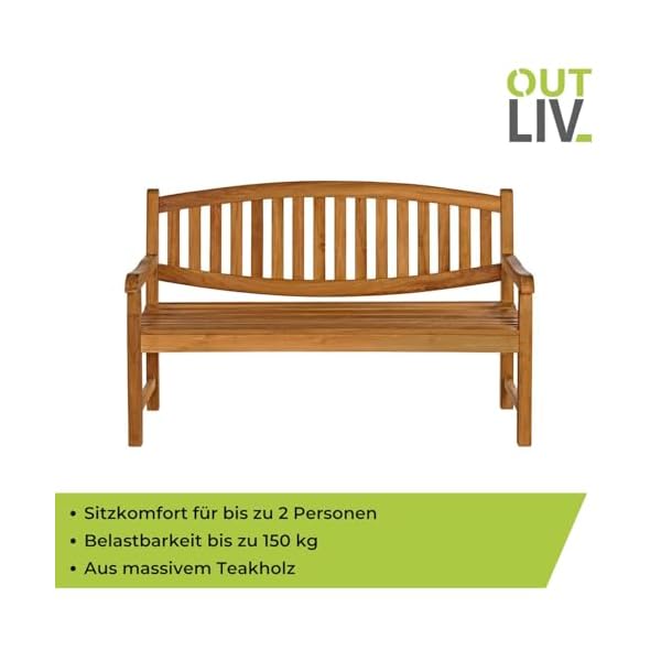 OUTLIV. Cotton Gartenbank Teakholz 2-Sitzer