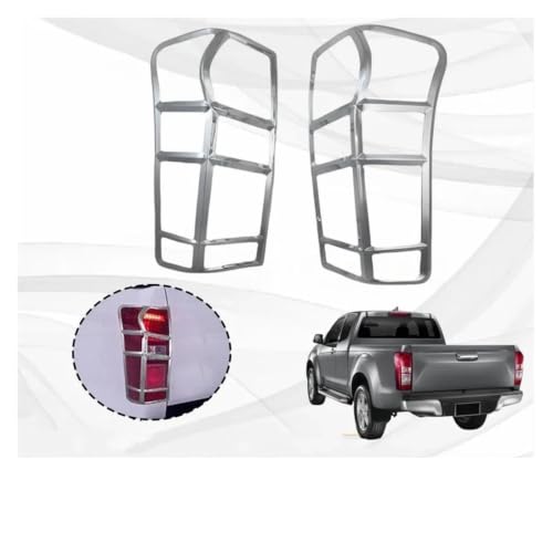 Cubierta de lámpara trasera cromada Isuzu D-Max protector abs resistente a impactos exteriores 4