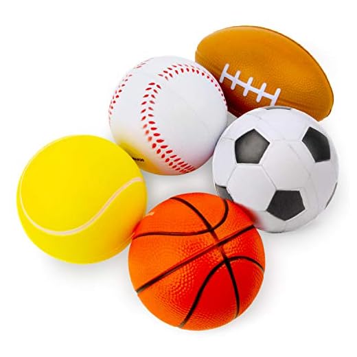 Boley Mini Sports Ball Set - 5 Pack Soft Small Kids Balls to Play - Mini Basketball, Mini Football, and More! Kid and Toddler Playground Ball Set - Outside or Inside Use