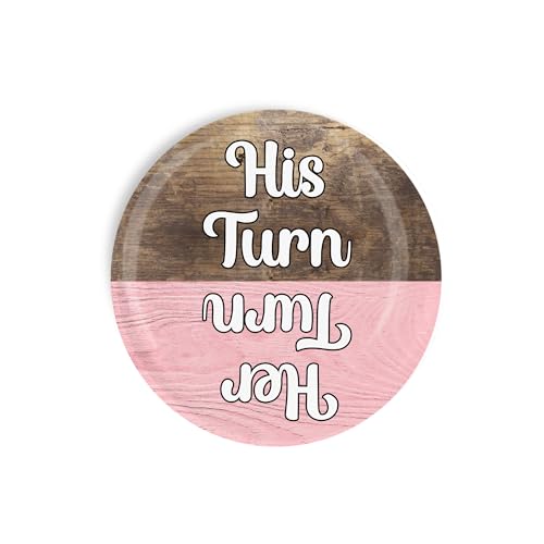 Imán decorativo His Turn Her Turn de 3.5 pulgadas
