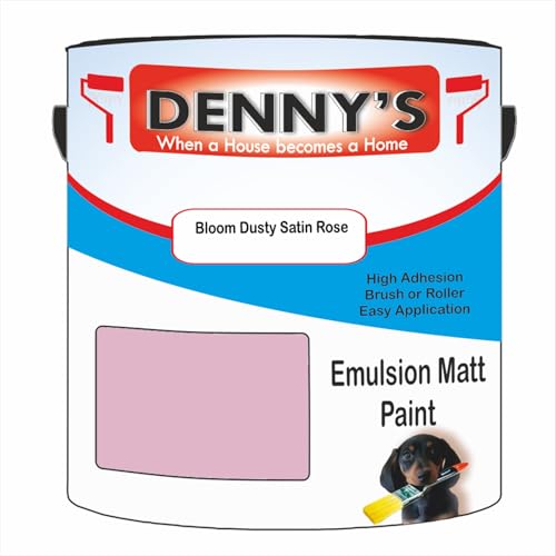 Premium Interior Wall & Ceiling Emulsion Paint – Bloom Dusty Satin Rose – Rich Matt Finish, Durable & Washable, Low Odour, Ideal for Living Rooms, Bedrooms & Hallways (250ML Tin)