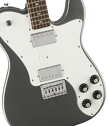 Image of Squier Affinity Series Deluxe Telecaster Electric Guitar, with 2-Year Warranty, Charcoal Frost Metallic, Laurel Fingerboard