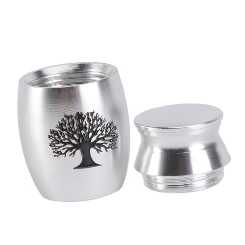 Abaodam 1個 ペット壷 パーソナライズされたペット 骨壷 タグ 棺 灰の 灰の記念品 犬の壷 火葬 無地 灰用の散布管 鬼ごっこ ペットメモリアルウルン ステンレス鋼 Silver